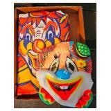 Vintage Clown Collectibles: Colorful Mask and T-Sh