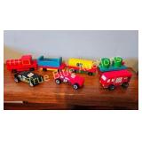 Vintage Wooden Toy Vehicles Set - Classic Train an