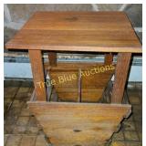 Vintage Wooden Magazine Rack - Rustic Charm for Yo
