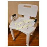 Versatile Shower Chair with Armrests - Ideal for S