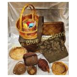Charming Vintage Woven Baskets Collection with Col