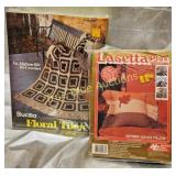 Vintage Crochet Kits: Bucilla Floral Tiles & Laset