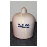 Antique H.P. Co. Stoneware Jug from Hawthorn, Penn