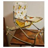 Vintage Baby High Chair with Charming Floral Desig