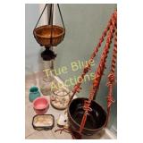 Charming Vintage Hanging Planters and Decorative B
