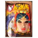 Vintage Carnival Mask and Costume Set - A Unique C