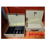 Vintage Metal Storage Boxes with Keys - Perfect fo