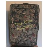 Vintage Floral Print Luggage Set with Matching Tra