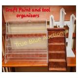 Craft Paint and Tool Organizers Set with Clear and