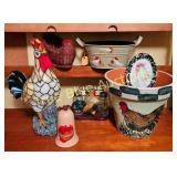 Colorful Chicken-Themed Kitchen Decor Collection I