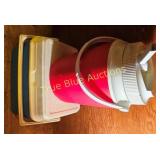 Stackable Food Containers with Red Drink Cup