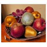 Decorative Artificial Fruit Arrangement in Woven B