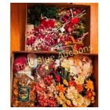 Assorted Artificial Flowers and Decorative Floral
