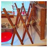 Vintage Wooden Folding Tables - Set of 2