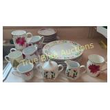 Festive Holiday Dinnerware Set - Vintage Christmas
