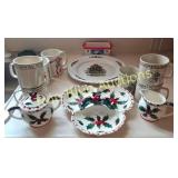 Festive Holiday Dinnerware Set - Vintage Christmas