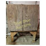 Wooden Shop Cabinet with Two Doors and Multiple Sh