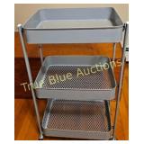 Vintage Metal Rolling Cart - Stylish Storage Solut