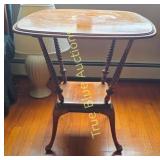 Elegant Vintage Wooden Table with Intricate Spindl