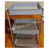 Vintage Metal Rolling Cart - Stylish Storage Solut
