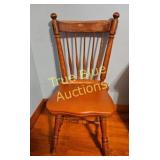 Vintage Oak Spindle Back Chair - Timeless Elegance