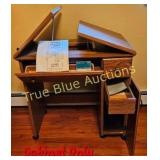 Vintage Sewing Machine Cabinet with Assembly Manua
