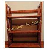 Wooden Bookshelf with Four Shelves and Vertical Sl