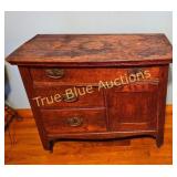 Vintage Oak Sideboard with Intricate Hardware - Ti