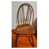 Vintage Wooden Spindle Back Chair - Rustic Charm f