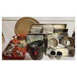 Assorted Vintage Metal Kitchenware and Utensils Co