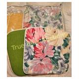 Vintage Floral Seat Cushions - Set of 4