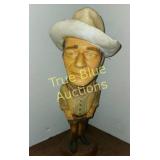 Vintage Cowboy Figurine - Handcrafted Western Deco