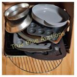 Assorted Baking Pans and Trays in Various Sizes an