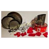 Vintage Baking Tools Including Cookie Cutters and