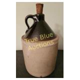 Vintage Stoneware Jug with Cork Stopper - A Timele