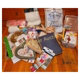 Crafting Essentials: Vintage Crochet Book & Suppli