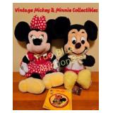 Charming Vintage Mickey & Minnie Collectibles Set