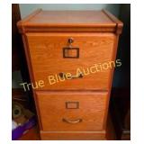 Vintage Oak Filing Cabinet - Elegant Storage Solut