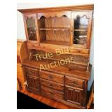 Cochrane Furniture Co. Oak Hutch with Glass Doors