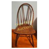 Vintage Wooden Spindle Back Chair - Rustic Charm f