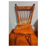 Vintage Oak Spindle Back Chair - Timeless Elegance