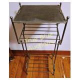 Vintage Metal Folding Stand with Slate Top - Perfe