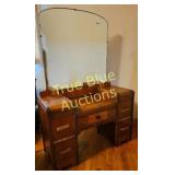 Elegant Vintage Art Deco Vanity with Mirror - Time