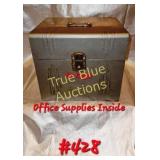 Vintage Metal Office Supplies Box - Unique Collect