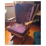 Vintage Rocking Chair with Plush Upholstery
