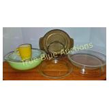 Vintage Glass and Ceramic Kitchenware Set with Mix