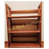 Wooden Bookshelf with Four Shelves and Vertical Sl