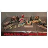 Charming Vintage Town Paper Mache Houses - A Nosta