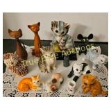 Charming Collection of Vintage Cat Figurines - A P