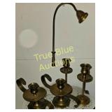 Elegant Vintage Brass Candle Holders Set with Uniq